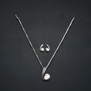 Elegant twisted Zircon duo pendant sets