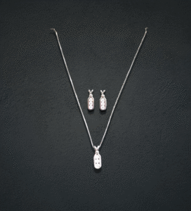 Silver Scales Pendant Set