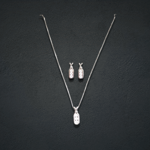 Silver Scales Pendant Set